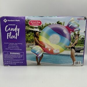 Members Mark Pool Oversized Candy Float Design 56" Cupholder Mesh Seat Handles